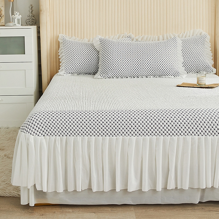 91家纺网 家纺一手货源 找家纺 鑫姿席业 2025新款抗菌3D豆豆凉感凉席经典款 灰色