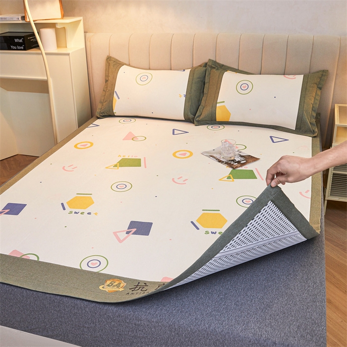 91家纺网 家纺一手货源 找家纺 鑫姿席业 2025新款A类抗菌冰藤席 缘点