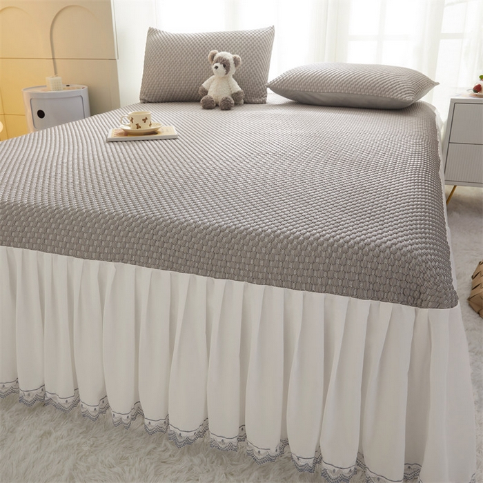 91家纺网 家纺一手货源 找家纺 鑫姿席业 2025新款A类抗菌冰豆豆凉席跑量款 咖色 跑量款