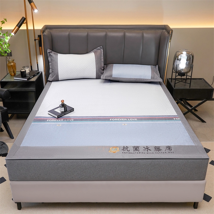 91家纺网 家纺一手货源 找家纺 鑫姿席业 2025新款A类抗菌冰藤席 永远的爱