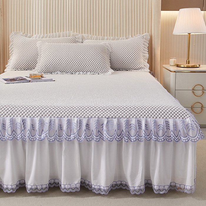 91家纺网 家纺一手货源 找家纺 鑫姿席业 2025新款抗菌3D豆豆凉感凉席蕾丝款 驼色