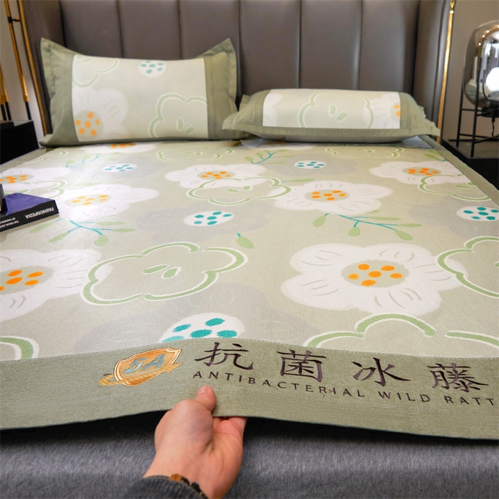 91家纺网 家纺一手货源 找家纺 鑫姿席业 2025新款A类抗菌冰藤席 花沙-1