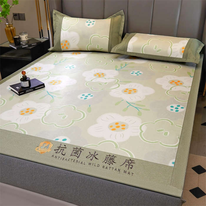 91家纺网 家纺一手货源 找家纺 鑫姿席业 2025新款A类抗菌冰藤席 花沙-1