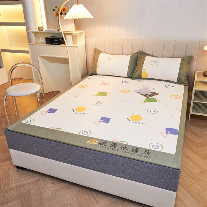 91家纺网 家纺一手货源 找家纺 鑫姿席业 2025新款A类抗菌冰藤席 缘点