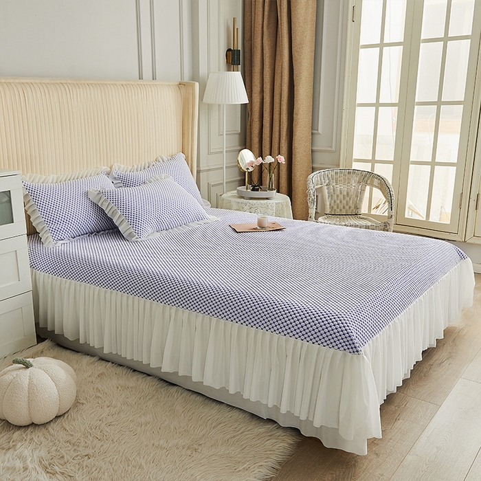 91家纺网 家纺一手货源 找家纺 鑫姿席业 2025新款抗菌3D豆豆凉感凉席经典款 海蓝色