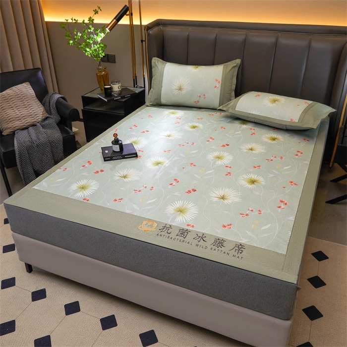 91家纺网 家纺一手货源 找家纺 鑫姿席业 2025新款A类抗菌冰藤席 古丽