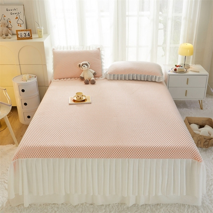 鑫姿席业 2025新款抗菌3D豆豆凉感凉席经典款 橙色 经典款