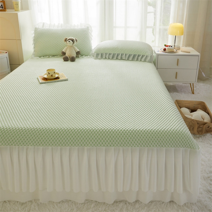 91家纺网 家纺一手货源 找家纺 鑫姿席业 2025新款抗菌3D豆豆凉感凉席经典款 草绿 经典款