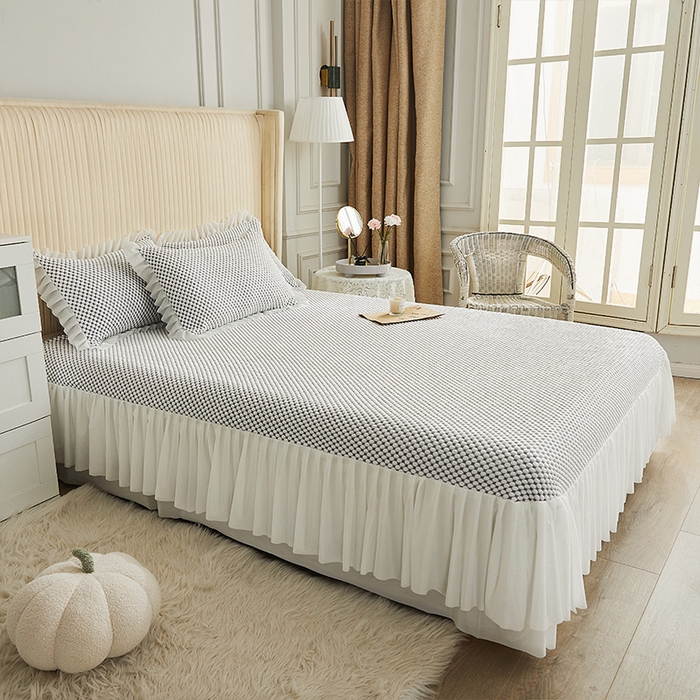 91家纺网 家纺一手货源 找家纺 鑫姿席业 2025新款抗菌3D豆豆凉感凉席经典款 灰色