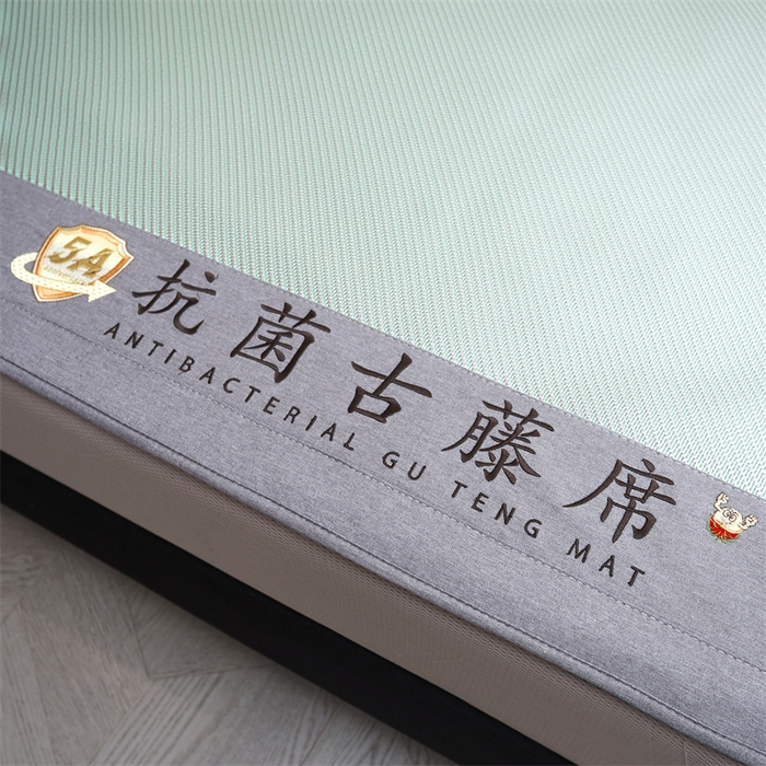 91家纺网 家纺一手货源 找家纺 鑫姿席业 2025新款抗菌古藤席床笠款系列 松柏绿(床笠款）