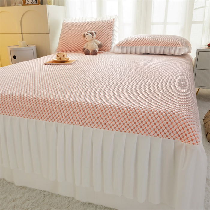 91家纺网 家纺一手货源 找家纺 鑫姿席业 2025新款抗菌3D豆豆凉感凉席经典款 橙色 经典款