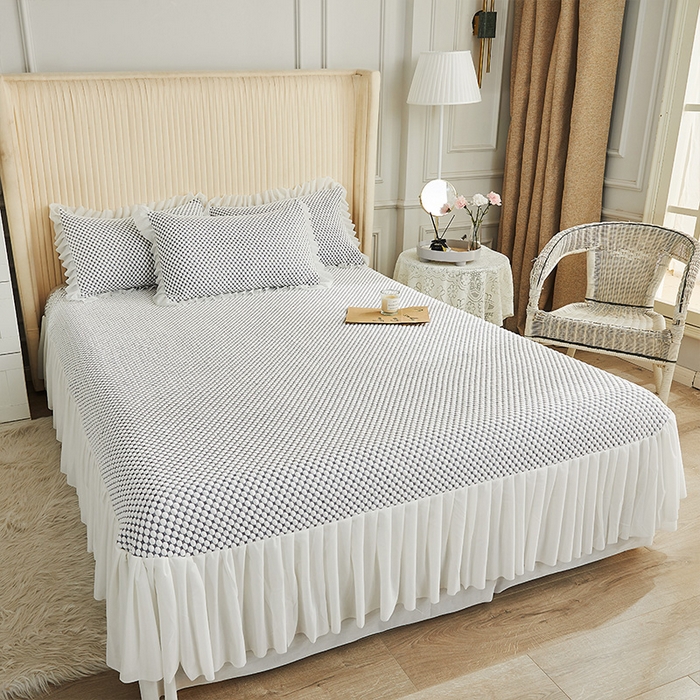 91家纺网 家纺一手货源 找家纺 鑫姿席业 2025新款抗菌3D豆豆凉感凉席经典款 灰色