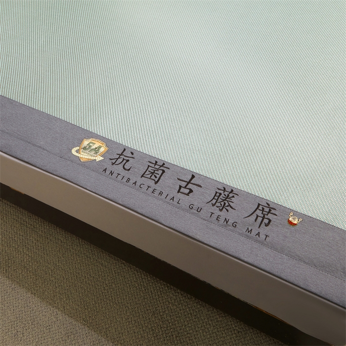 91家纺网 家纺一手货源 找家纺 鑫姿席业 2025新款抗菌古藤席床单款系列 松柏绿