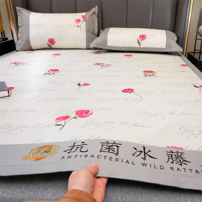 91家纺网 家纺一手货源 找家纺 鑫姿席业 2025新款A类抗菌冰藤席 克丽丝