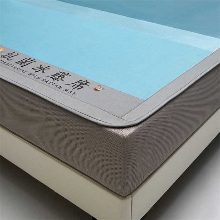 91家纺网 家纺一手货源 找家纺 （总）鑫姿席业 2025新款5A抗菌冰藤席（渐变）床笠款系列