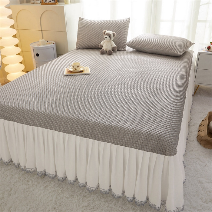 91家纺网 家纺一手货源 找家纺 鑫姿席业 2025新款A类抗菌冰豆豆凉席跑量款 咖色 跑量款