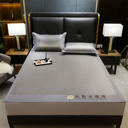 鑫姿席业 2025新款抗菌古藤席床单款系列 大象灰