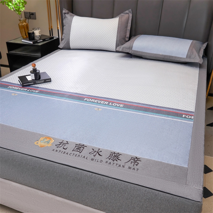 91家纺网 家纺一手货源 找家纺 鑫姿席业 2025新款A类抗菌冰藤席 永远的爱