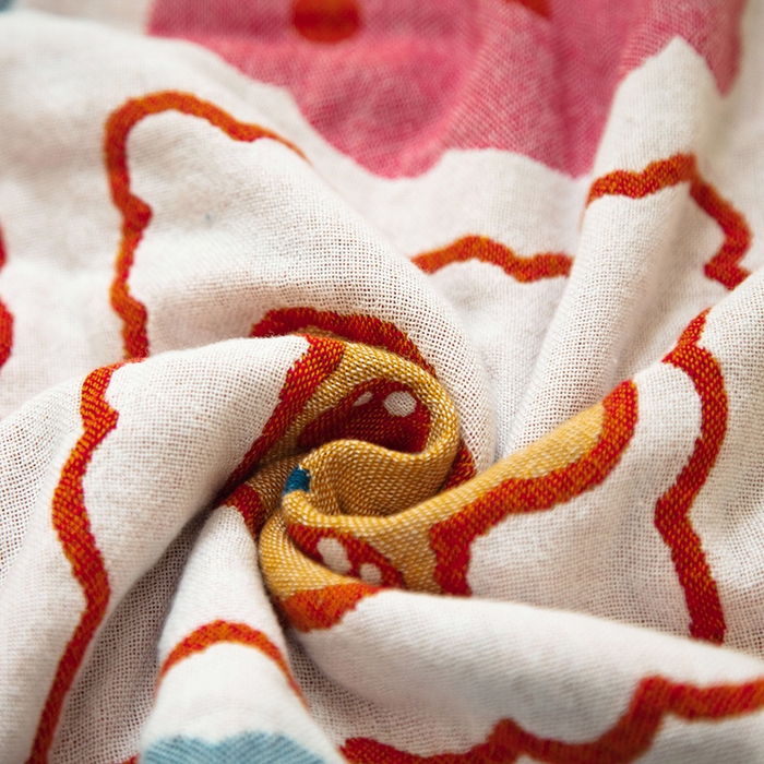 91家纺网 家纺一手货源 找家纺 雯雨家纺 2023新款全棉卡通系列纱布浴巾 饼干熊