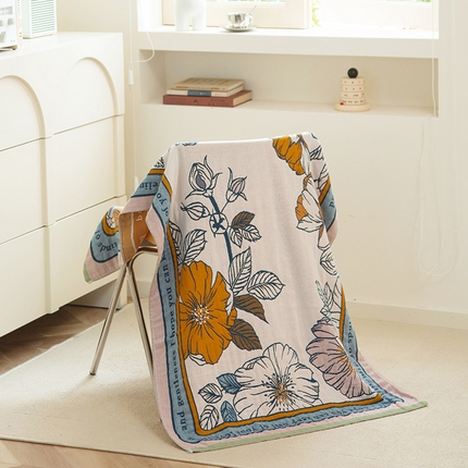 91家纺网 家纺一手货源 找家纺 （总）雯雨家纺 2023新款全棉卡通系列纱布浴巾