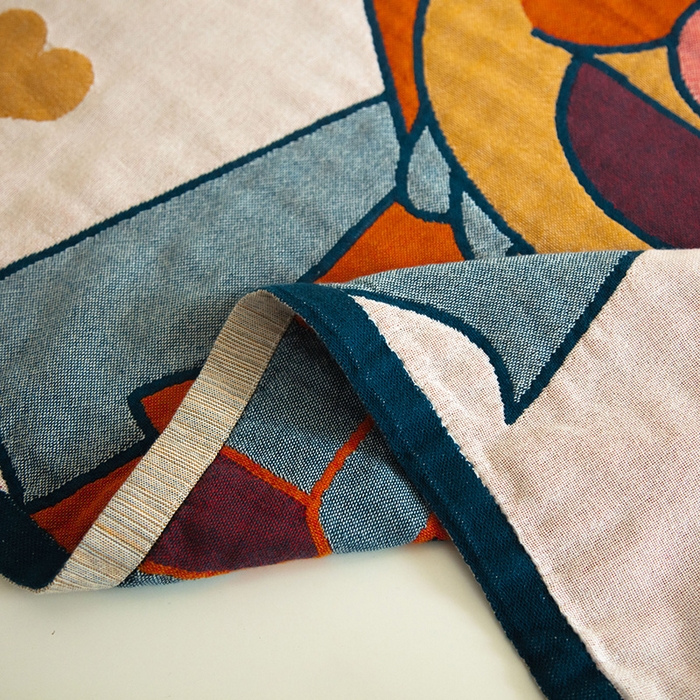 91家纺网 家纺一手货源 找家纺 雯雨家纺 2023新款全棉卡通系列纱布浴巾 面包超人-白