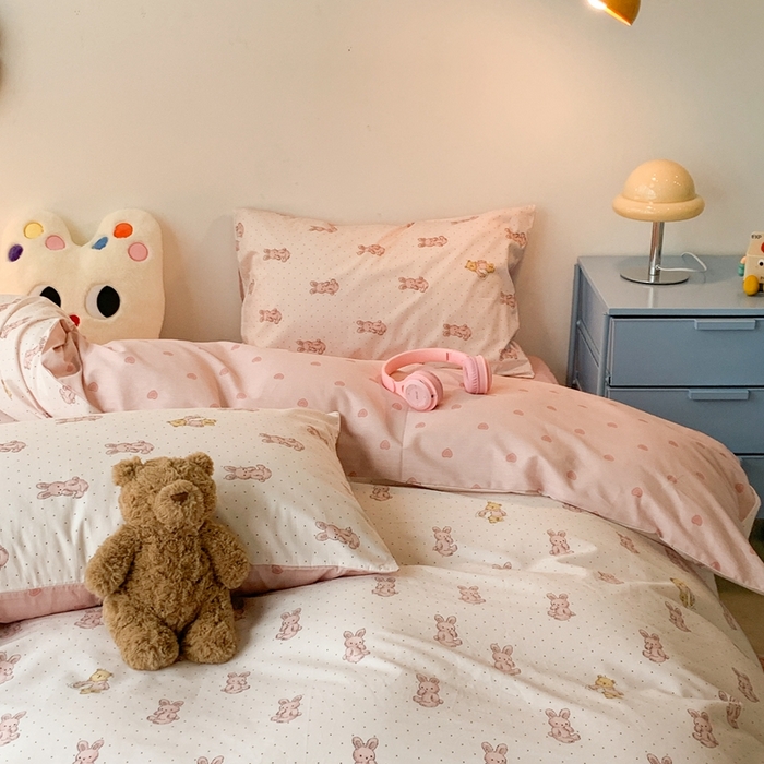 91家纺网 家纺一手货源 找家纺 （总）昔可家纺 2023新款全棉四件套-萌趣卡通