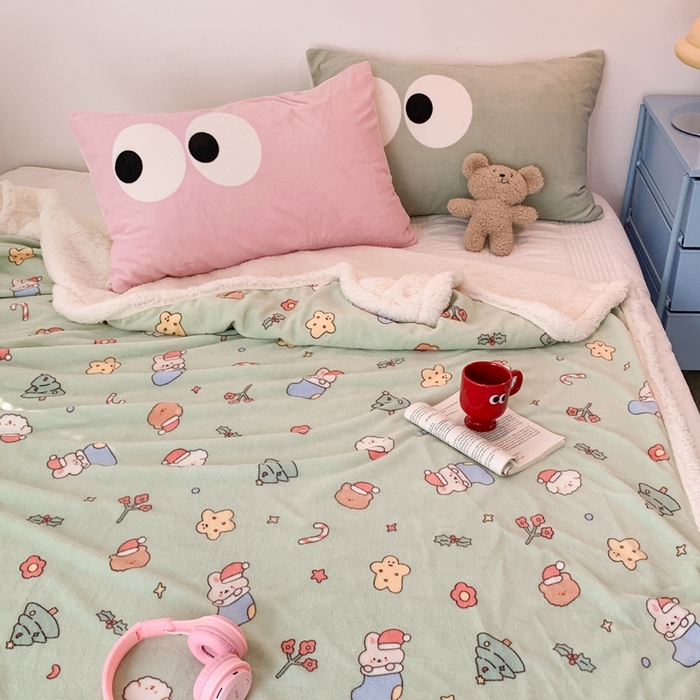 91家纺网 家纺一手货源 找家纺 昔可家纺 2023新款圣诞款毯子 圣诞小礼物