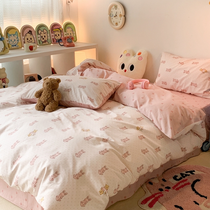 91家纺网 家纺一手货源 找家纺 （总）昔可家纺 2023新款全棉四件套-萌趣卡通