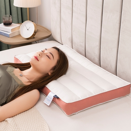 91家纺网 家纺一手货源 找家纺 梦叶草 2023新款无荧光超柔糯感三色纤柔枕芯酒店枕头 无荧光三色纤柔酒店枕-玉色*1