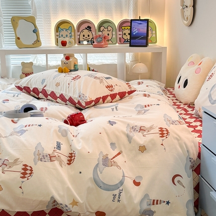 91家纺网 家纺一手货源 找家纺 （总）昔可家纺 2023新款全棉四件套-洛丽塔风