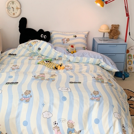 91家纺网 家纺一手货源 找家纺 （总）昔可家纺 2023新款全棉四件套-萌趣卡通