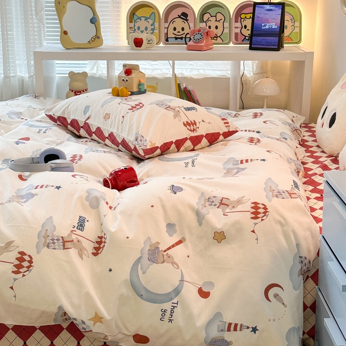 91家纺网 家纺一手货源 找家纺 昔可家纺 2023新款全棉四件套-洛丽塔风 梦境之旅