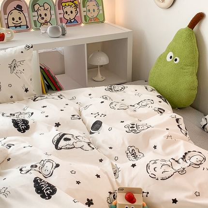 91家纺网 家纺一手货源 找家纺 （总）昔可家纺 2023新款全棉四件套-ins卡通系列