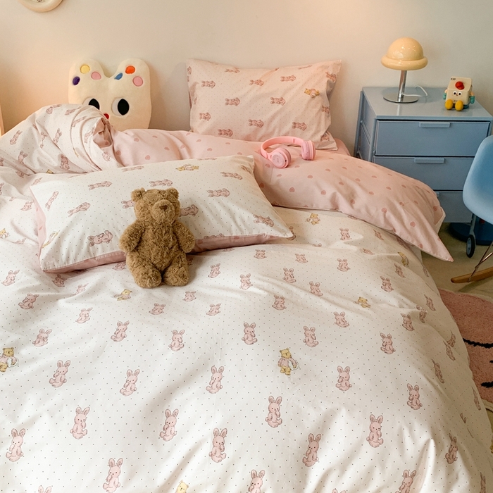 91家纺网 家纺一手货源 找家纺 （总）昔可家纺 2023新款全棉四件套-萌趣卡通