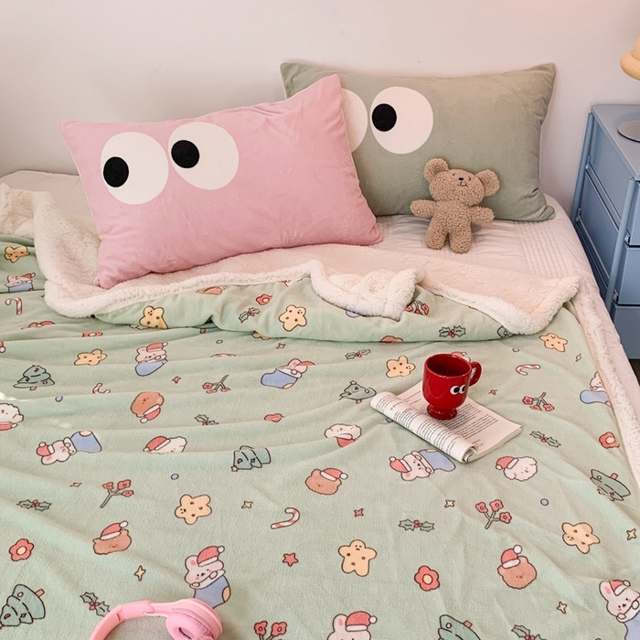 91家纺网 家纺一手货源 找家纺 昔可家纺 2023新款圣诞款毯子 圣诞小礼物