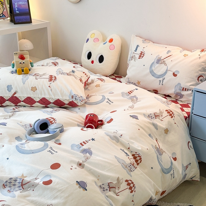 91家纺网 家纺一手货源 找家纺 昔可家纺 2023新款全棉四件套-洛丽塔风 梦境之旅