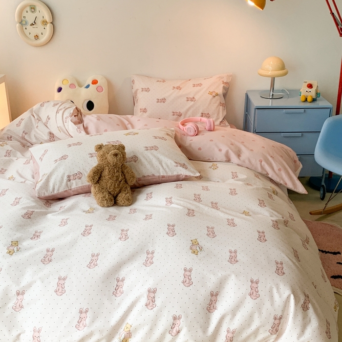 91家纺网 家纺一手货源 找家纺 （总）昔可家纺 2023新款全棉四件套-萌趣卡通