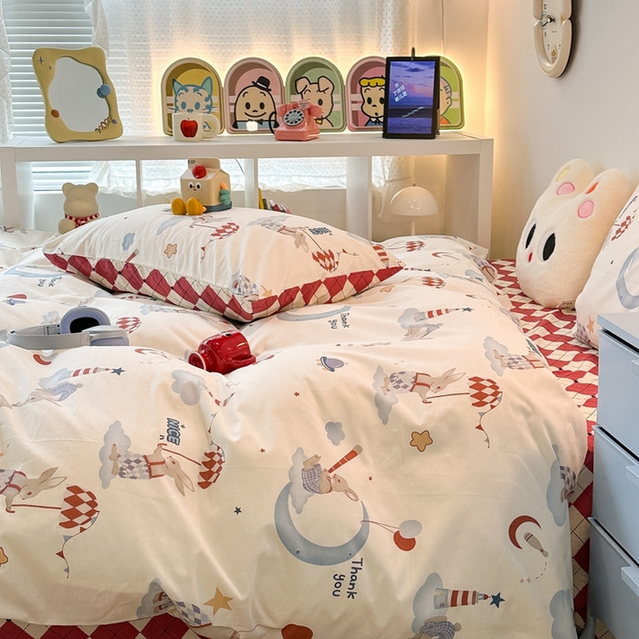 91家纺网 家纺一手货源 找家纺 昔可家纺 2023新款全棉四件套-洛丽塔风 梦境之旅