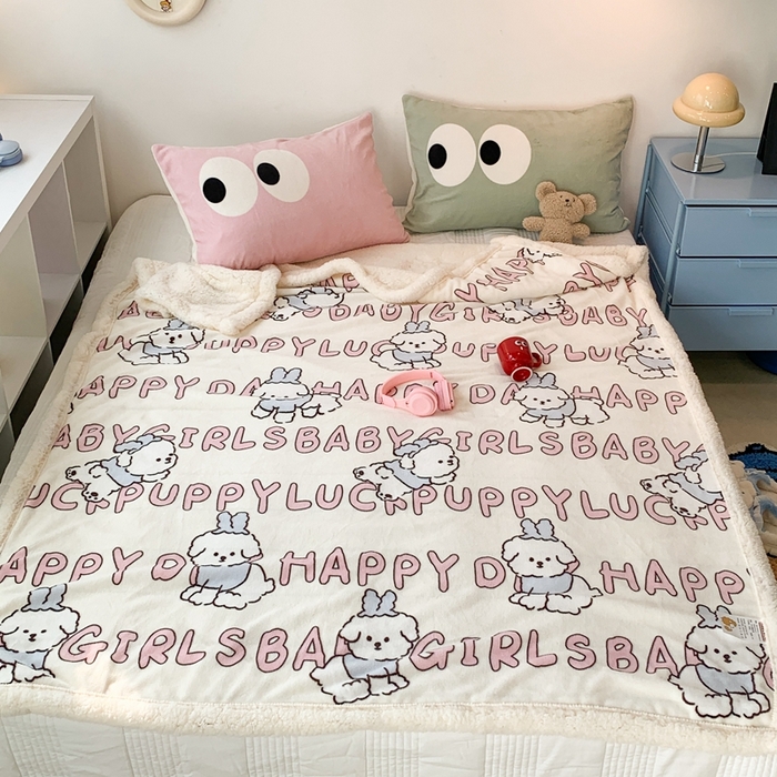 91家纺网 家纺一手货源 找家纺 昔可家纺 2023新款圣诞款毯子 圣诞小萌狗