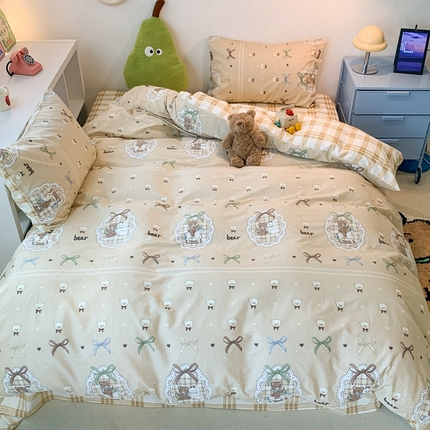 91家纺网 家纺一手货源 找家纺 （总）昔可家纺 2023新款全棉四件套-洛丽塔风