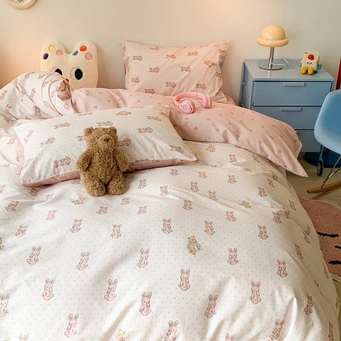 91家纺网 家纺一手货源 找家纺 （总）昔可家纺 2023新款全棉四件套-萌趣卡通