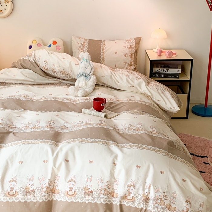 91家纺网 家纺一手货源 找家纺 （总）昔可家纺 2023新款全棉四件套-洛丽塔风