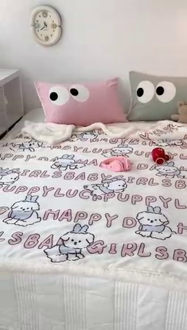 91家纺网 家纺一手货源 找家纺 昔可家纺 2023新款圣诞款毯子 圣诞小萌狗