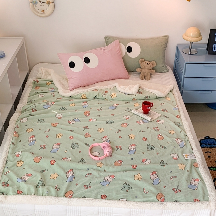 91家纺网 家纺一手货源 找家纺 昔可家纺 2023新款圣诞款毯子 圣诞小礼物