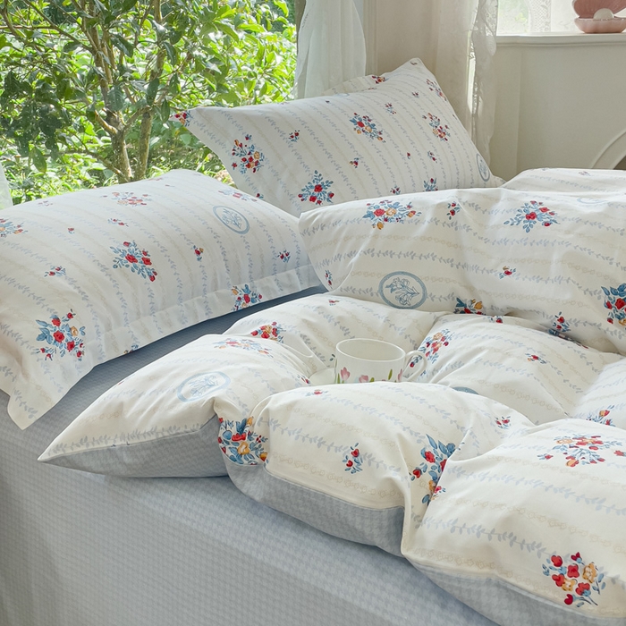 91家纺网 家纺一手货源 找家纺 金鑫汇 2023新款喷气全棉枕套一对  伯爵夫人