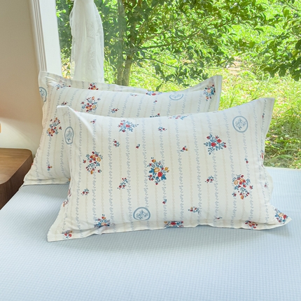 91家纺网 家纺一手货源 找家纺 金鑫汇 2023新款喷气全棉枕套一对  伯爵夫人