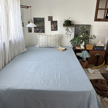 91家纺网 家纺一手货源 找家纺 （总）恋恋三季 2024新款40支13372中古风全棉印花单床单-塞纳河畔