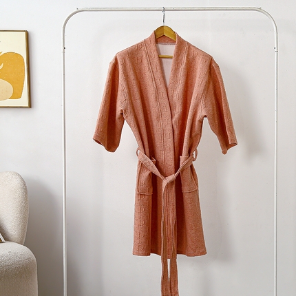 91家纺网 家纺一手货源 找家纺 锦兴酒店布草 2023新款酒店被芯宾馆被芯浴袍 4 砖红