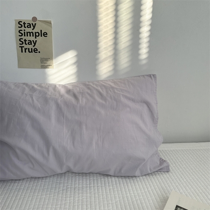 91家纺网 家纺一手货源 找家纺 恋恋三季 2024新款40支13372轻法式小清新田园全棉印花单枕套-浪漫满屋（风格二） 香芋紫