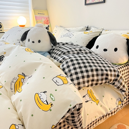 91家纺网 家纺一手货源 找家纺 （总）暮思家居 2023新款正版授权三丽鸥帕恰狗全棉四件套系列-第三批